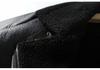 Women's Mid-length Lambswool Leather Motorcycle Jacket - European & American Winter Style