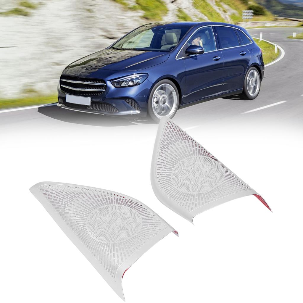 Pair Car Door Speaker Cover Audio Loudspeaker Trim Aluminum Alloy Replacement for Benz B Class W247 2020 Up