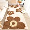French Style Bedroom Decor Plush Carpet Flower Pattern Carpets for Living Room Fluffy Soft Bedside Rug Thick Washable Floor Mat