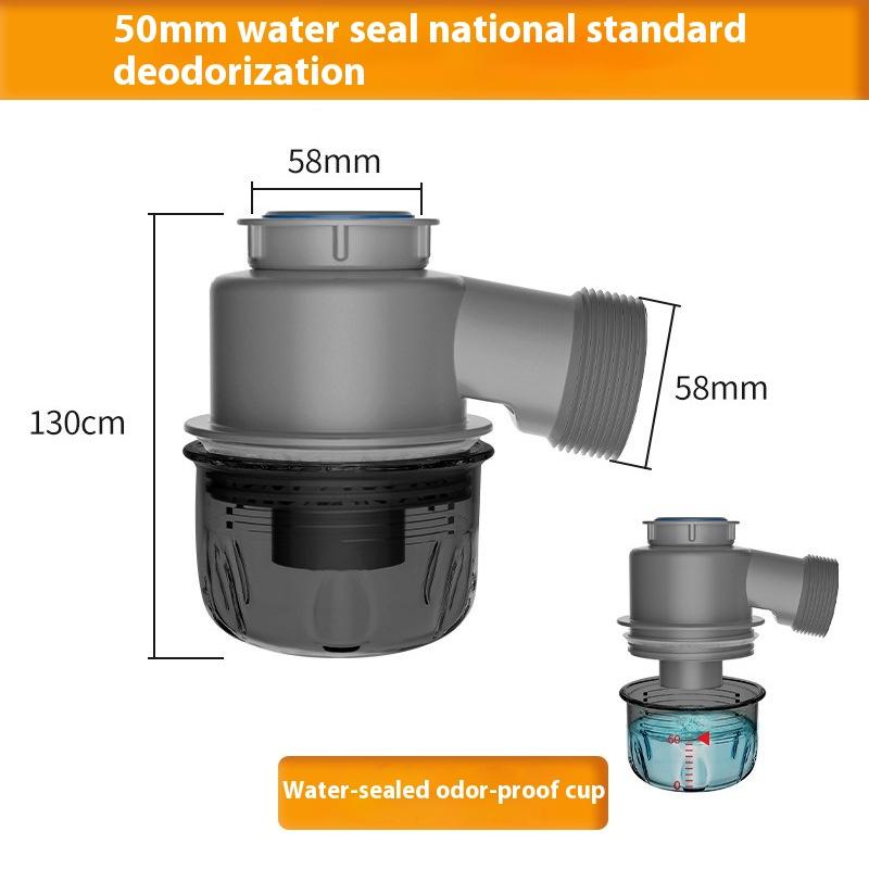 New 1pc Side Discharge Double Overflow Anti Odor Accessory Kitchen Sink Drain Check Valve For Anti-Blocking Sewer Tube