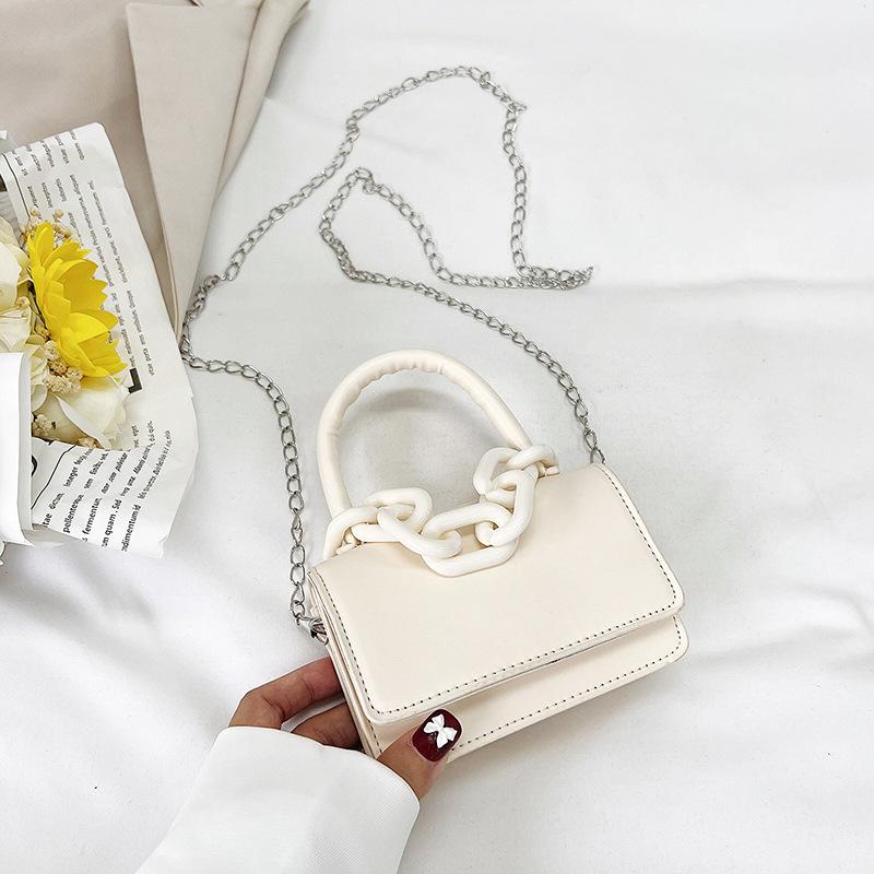 

Трендовая цепочка маленькая квадратная сумка повседневная модная сумка-мессенджер женская летняя 2024 новая модная популярная сумка через плечо для женщин бежевый