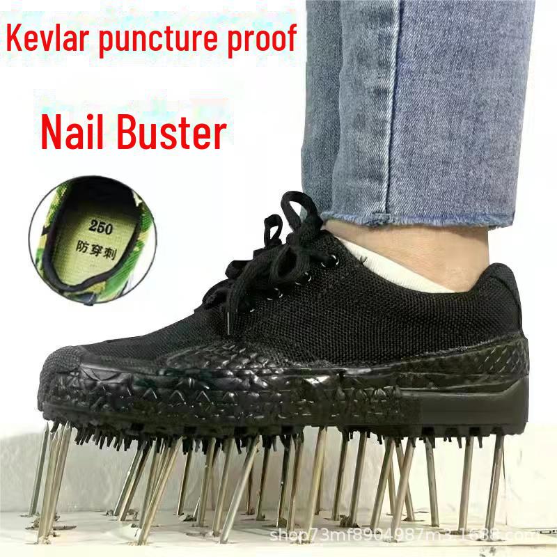 Bofeng 3527 Anti-Puncture Breathable Work Shoes - Slip-Resistant, Wear-Resistant, Deodorant for Construction & Military Training