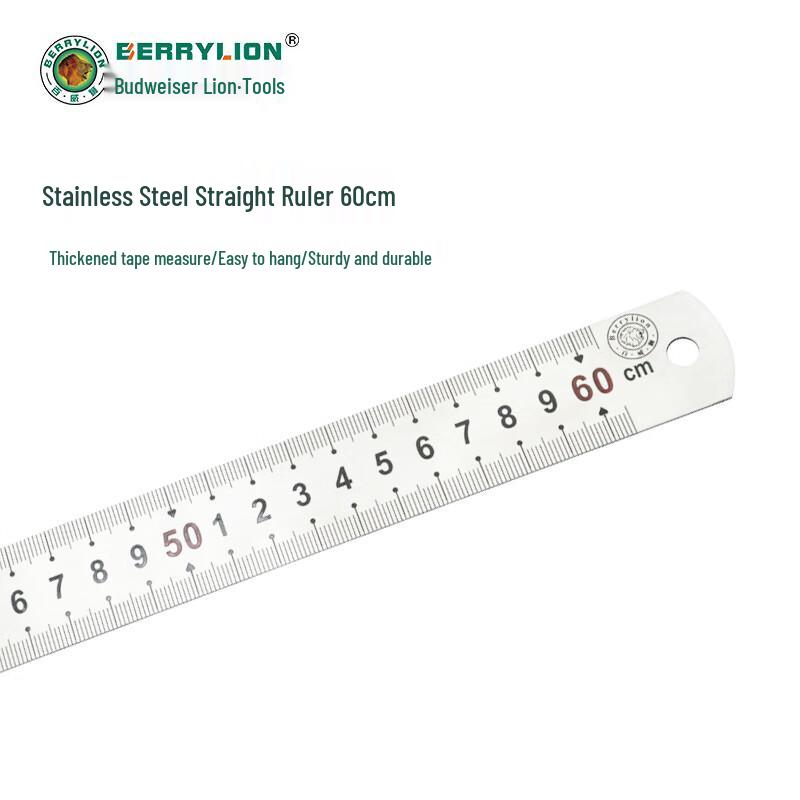 Berry Lion Stainless Steel Metric Ruler