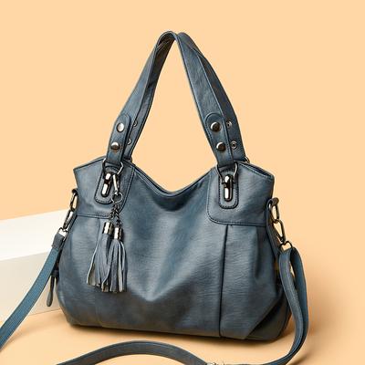 Monochromatische Leder-Umhängetasche für Damen  Crossbody-Tasche  Luxus-Designer  Tragetasche