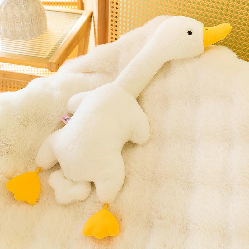Fleece toy doll can call duckling doll export cute duck pillow big white goose doll