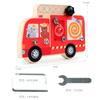 Montessori  Busy Board Toy Simulation Fire Truck Twist Screw Bolt Set Basic Skills Learning Teaching Aids Education Toys For Kid