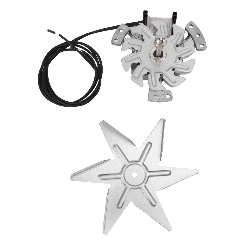 Oven Motor and Fan Blade Heatproof Aluminum High Performance Drying Motor with 6 Fan Blades