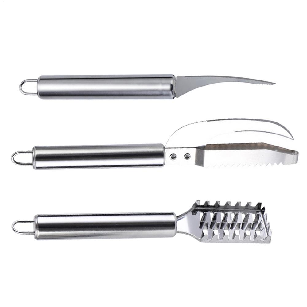 Fish Scale Remover 3 Pack Sawtooth Scraper Stainless Steel Household Kitchen Fish Scale Tool Multifunctional Fish Skin Graters