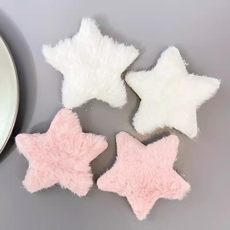 2-12pcs Women Plush Star Hair Side Bangs Clip Trendy Sweet Ornament Barrettes Hairpins Girls Bobby Pin Headwear Hair Accessories