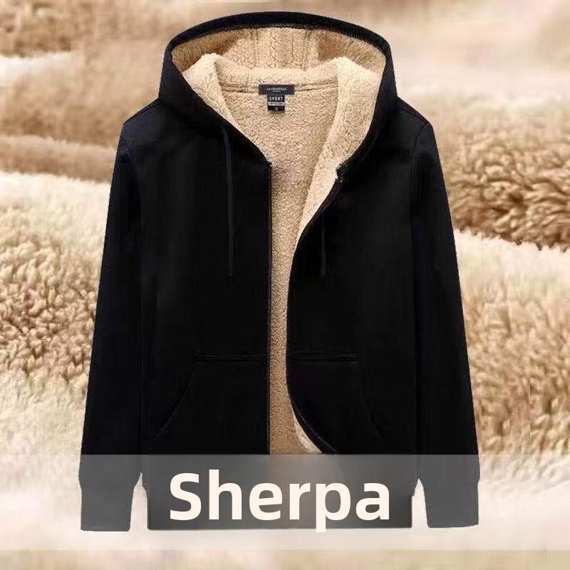 

2024 Зимовий кардиган з капюшоном та світшот з овчини для чоловіків та жінок 4XL