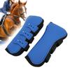 2pcs Horse Front Leg Boots PU Shell Horse Tendon Boots for Jumping Running SportsBlue Front Legs L