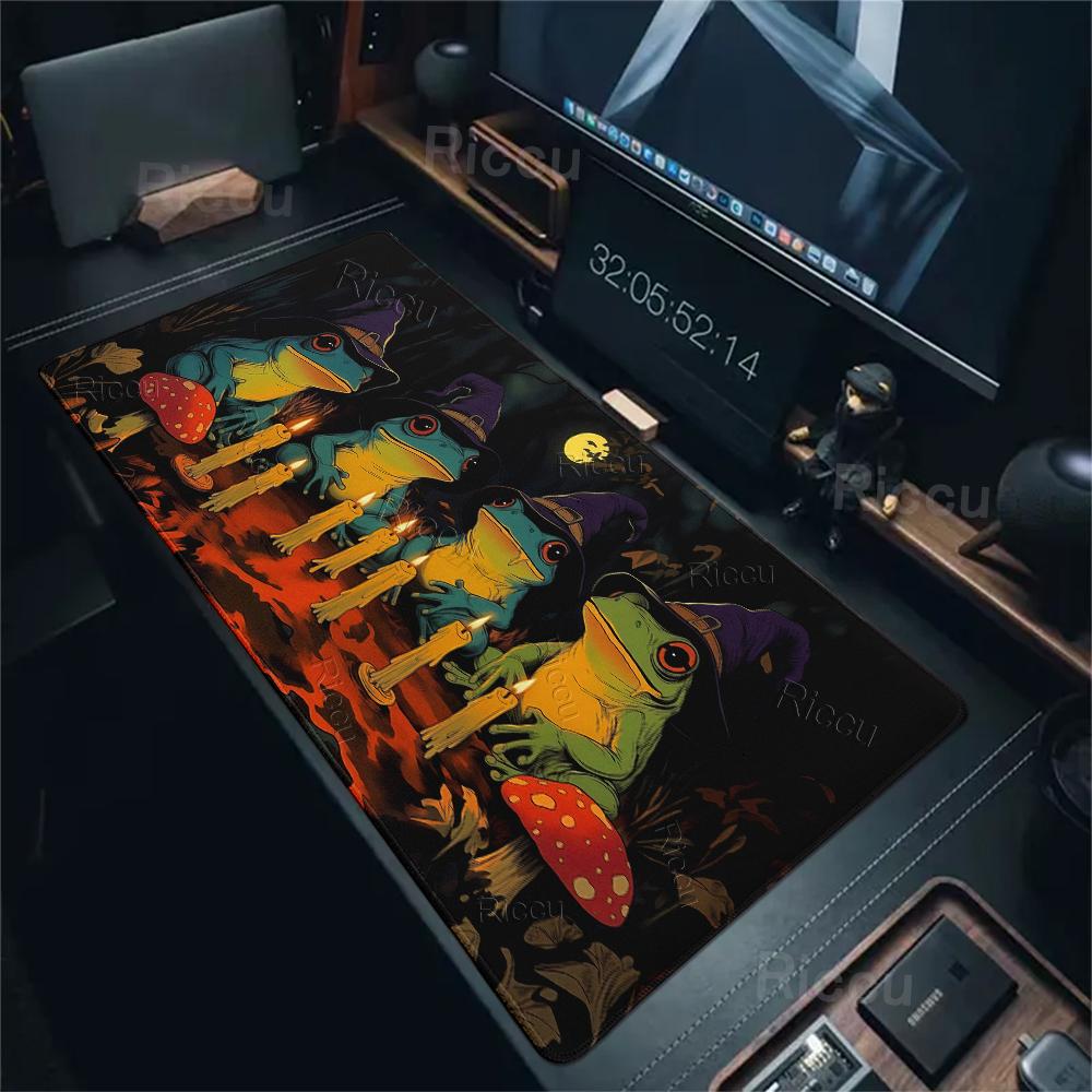 Magic Playmat Gathering Gaming Pads Frog Wizard Pattern Theme Anime Aesthetics Desk Mat Office Accessories Carpet Non-slip Rugs
