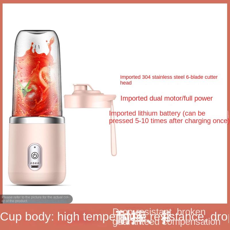 6 Blades Portable Juicer Cup Juicer Fruit Juice Cup Automatic Small Electric Juicer Smoothie Blender Ice CrushCup Food Processor