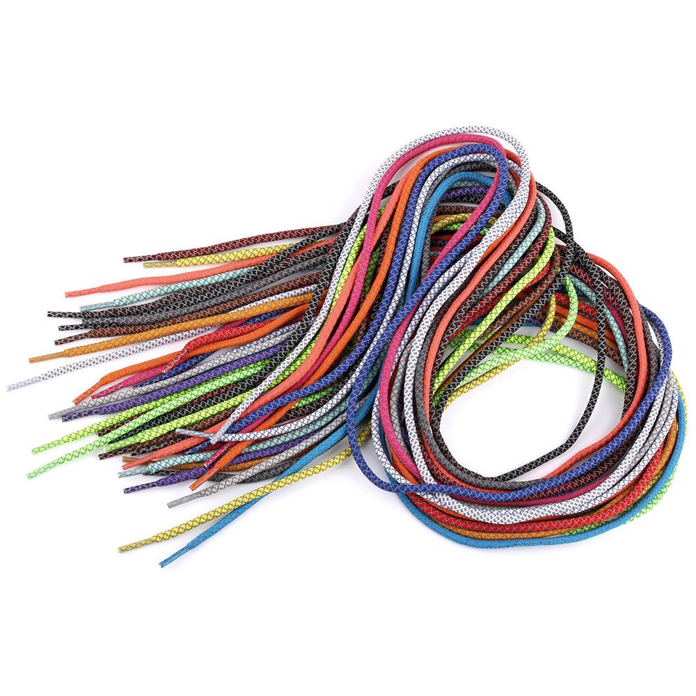 17 Reflective Round Fluorescent Shoelaces for Casual Basketball Shoes
