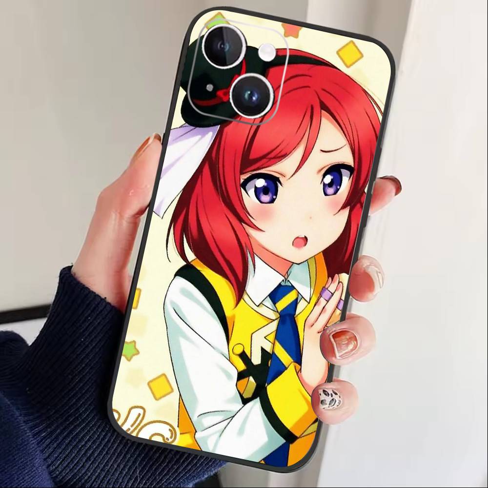 Nishikino Maki-Love Live Phone Case For iPhone17,16,15,14,13,12 Plus,Max Soft Silicone Black Cover