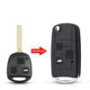 KEYYOU 2/3 Button Modified Flip Car Key Shell Case For Lexus Es Rx Is Lx Gs IS200 RX300 ES300 LS400 GX460 For Toyota Uncut TOY48