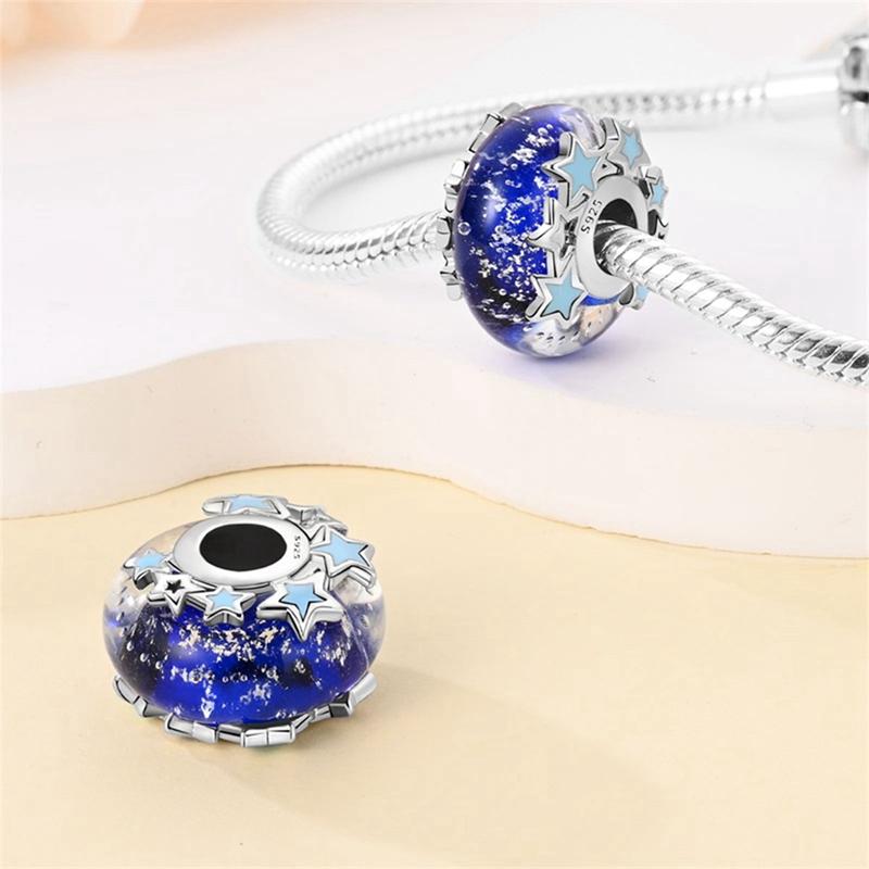 Real Copper Moon Charms Beads Santa Claus Car Cat Pharaoh'S Pyramid Dangle Original Accessories Bracelets Diy Jewelry