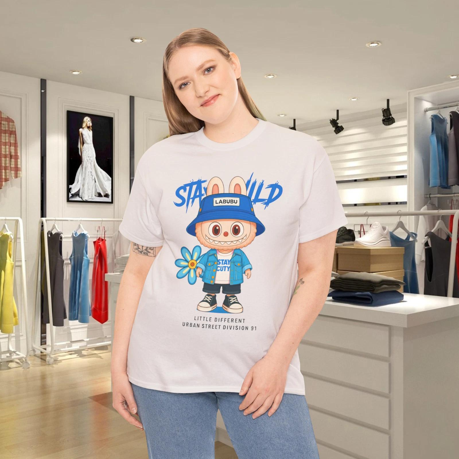 

Cute Bunny Character Graphic T-Shirt M