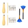 Lino Cutting Tool with Wood Handle Linoleum Cutter Carving Tool with Interchangeable Head for Sculpturing Printmaking