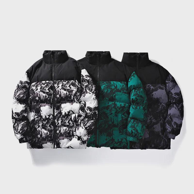 Herren Trend Stehkragen Dicke Baumwolle Pufferjacke - Warme, Locker sitzende Winterjacke