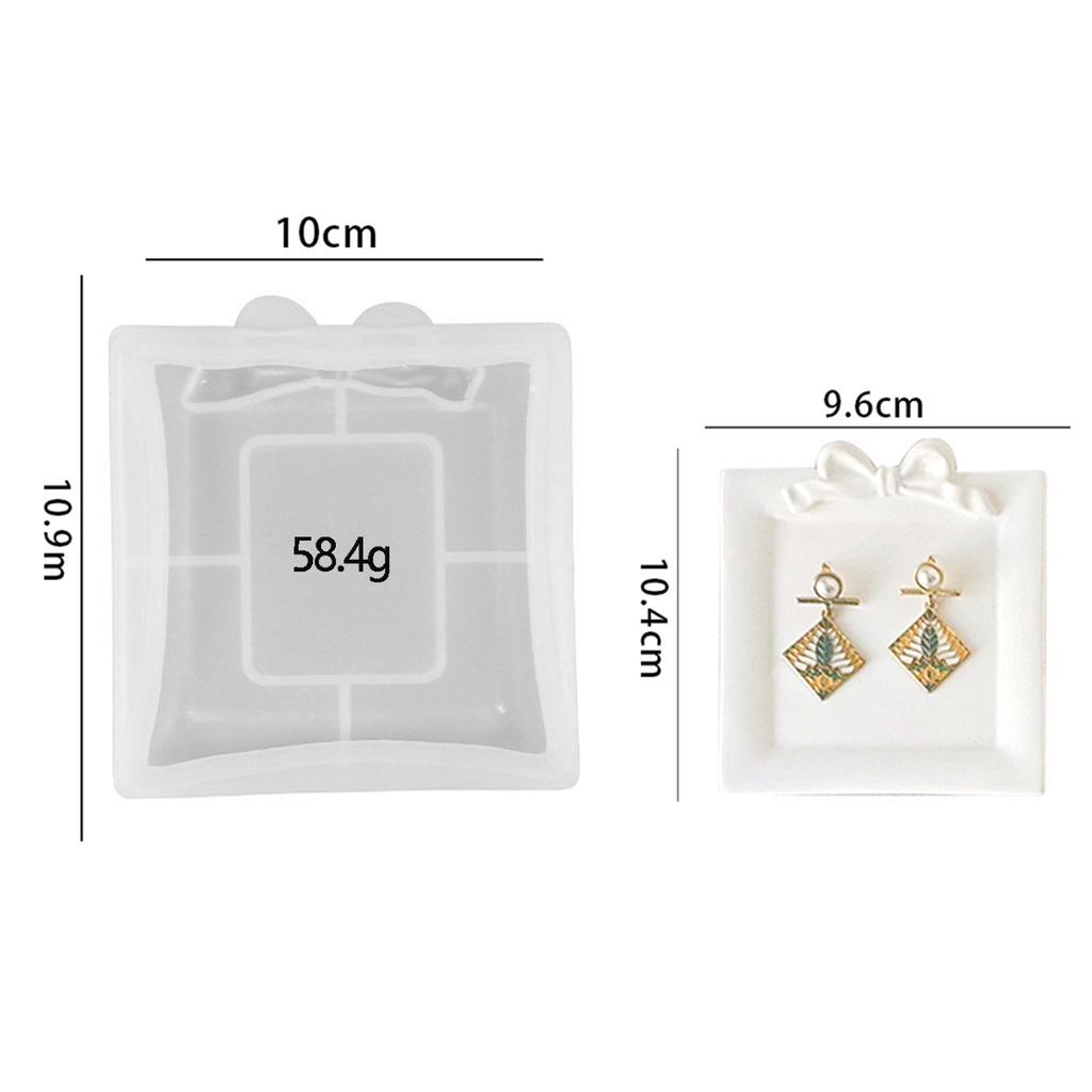 Bow Lace Tray Cement Silicone Molds DIY Bow Concrete Plaster Mould Ashtray Coaster Crystal Mould Gypsum Mold Home Decor Craft