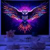 Fluorescent Tapestries With Majestic Bird Designs Uv Reaction Tapestry Background Decoration  Bedroom Party Decoration