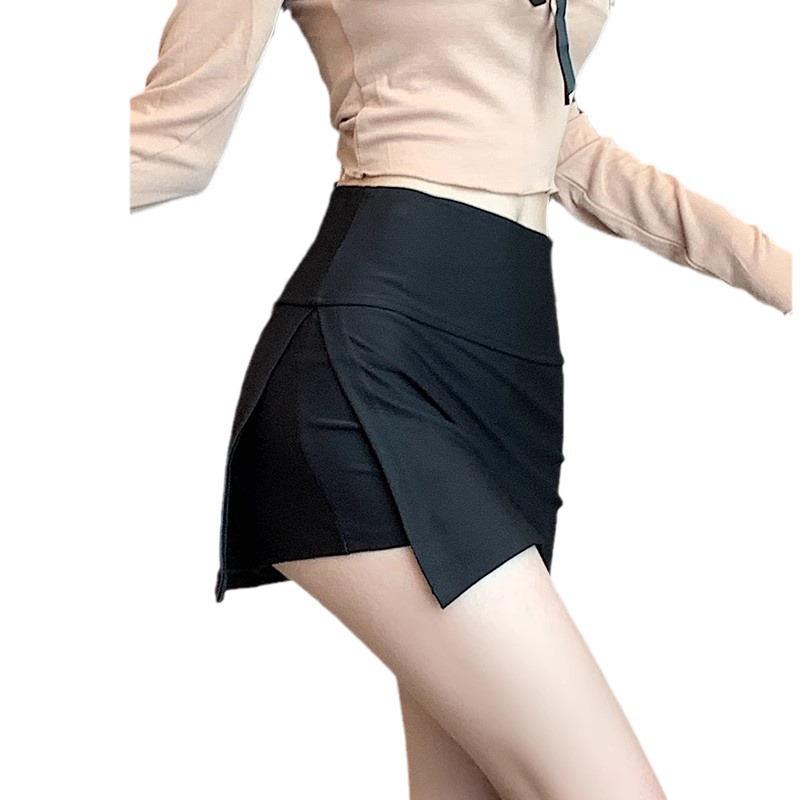 Spicy Girl High Waist Grey Irregular A-line Mini Skirt - Summer Versatile Slimming Bodycon