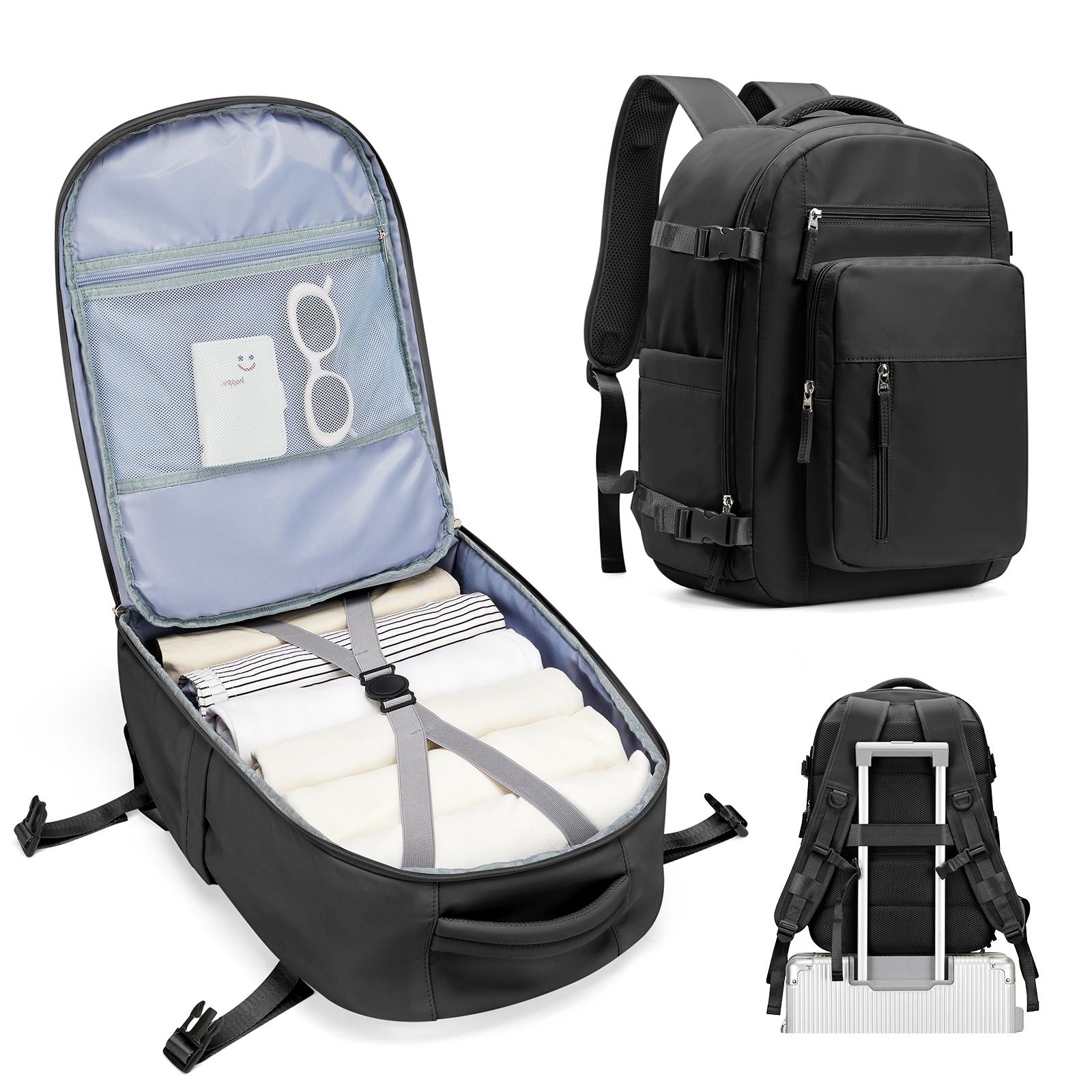 

Мужской дорожный рюкзак Многокарманный водонепроницаемый рюкзак для женщин Большой вместимости для активного отдыха Модный подростковый школьный рюкзак Сумки для ноутбука чёрный