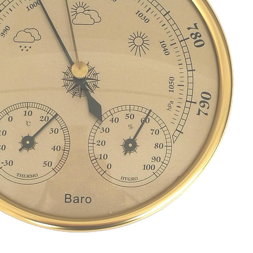 Přesný barometr 3 v 1, barometr, meteorologická stanice, teploměr, vlhkoměr, vlhkoměr pro vnitřní a venkovní použití