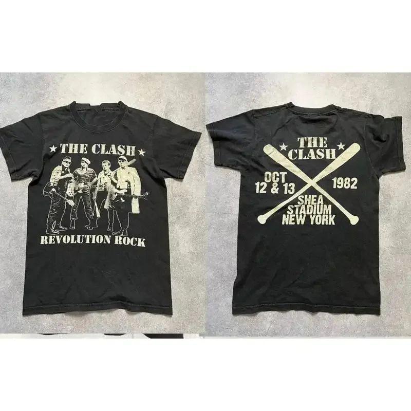 La Clash London Calling T-shirt della Band Unisex Cotone Estiva Uomo e Donna Larga e Traspirante T-shirt Top