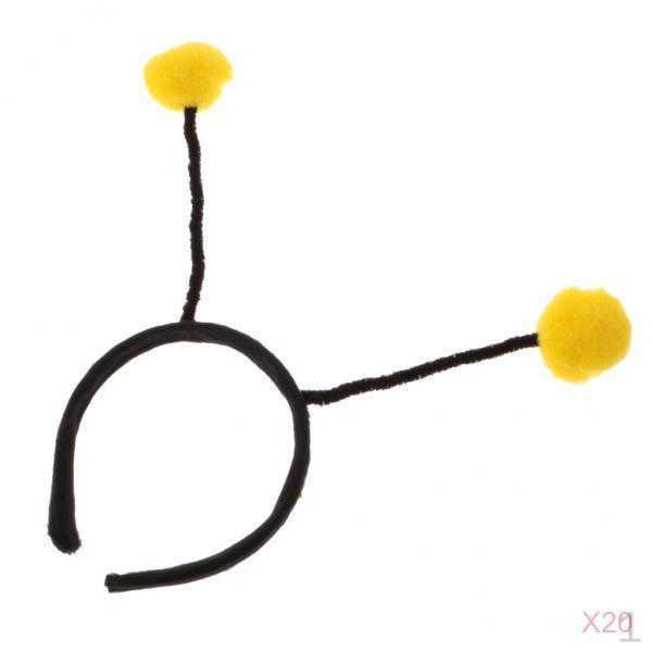 

20 Pieces Bee Headbands Bumblebee Alien Headband Costume - Yellow