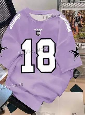Men's digital print short-sleeved jersey sweatshirt football t-shirt retro casual top men's loose clothing