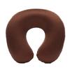 Almohada de Viaje en Forma de U Coche Aire Vuelo Oficina Almohada Inflable para el Cuello Funda de Felpa Corta Soporte de PVC Reposacabezas Cojín Suave para Lactancia