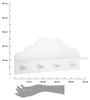 Wieszak Ścienny Cloud Z Półką Biały