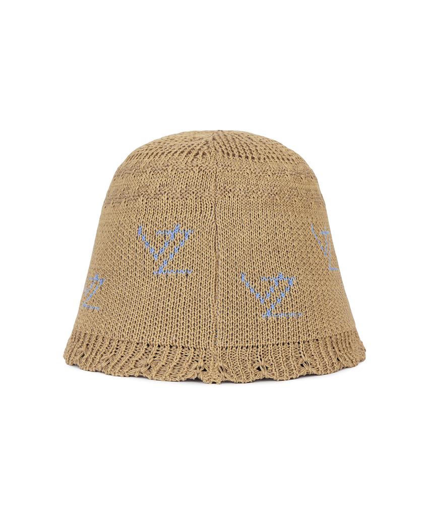 Bajal Vz Logo Jacquard Bucket Hat Beige