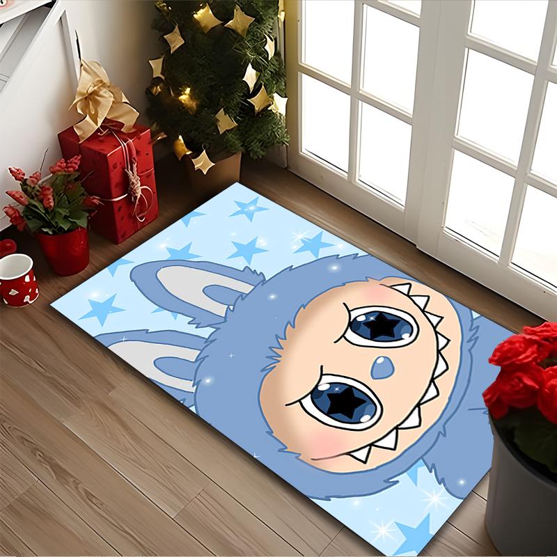 1pc LABUBU Rug, Digital Printed Home Chair Sofa Mat, Durable Office Area Carpet, Beautiful Festival Decorations