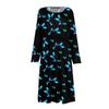 Women's Fashionable Floral And Leaf Loose Dress