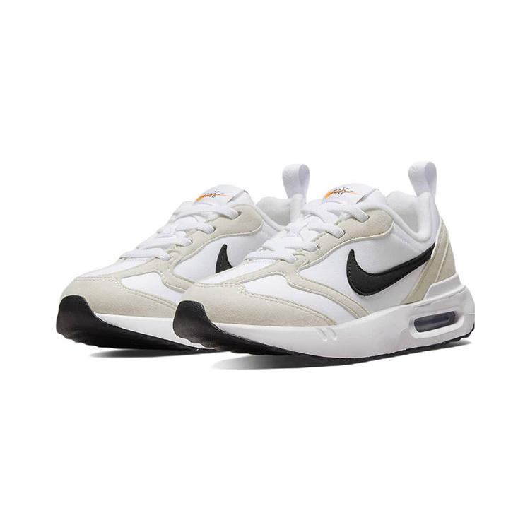 Nike Air Max Dawn Cushioning, Wear Resistant Low top Sports Casual Shoes White Black Children Aged 3 7 Years Old DC9318-102