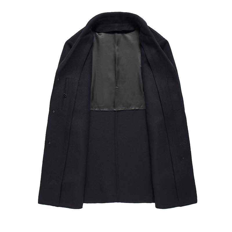 ROMON Men's Wool Coat with Detachable Goose Down Liner