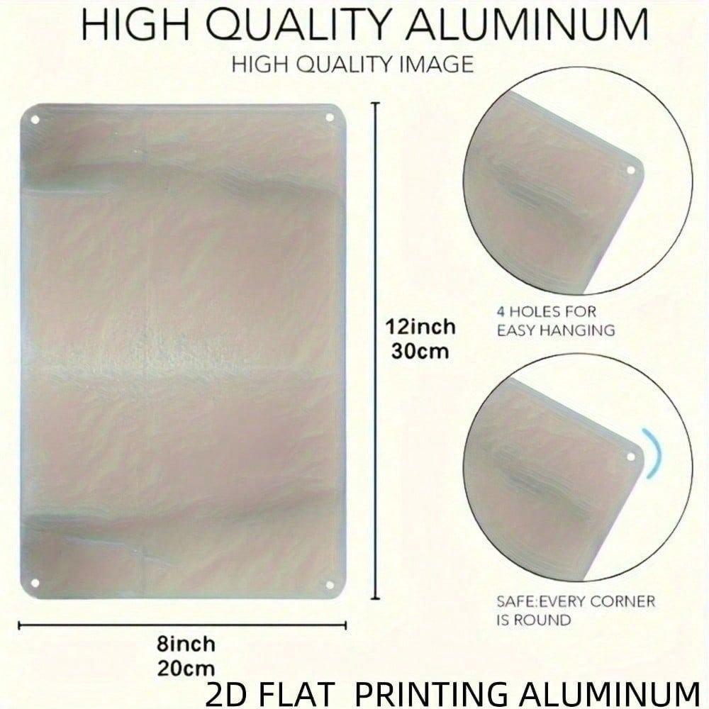 Americana Aluminum Metal Wall Art 12x8 Inch 2D Sign With Pre-Drilled Holes Windproof Indoor Outdoor Decor