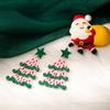 Festive Colorful Christmas Tree Earrings Glitter Acrylic Creative Dopamine Design Women Elegant Earrings