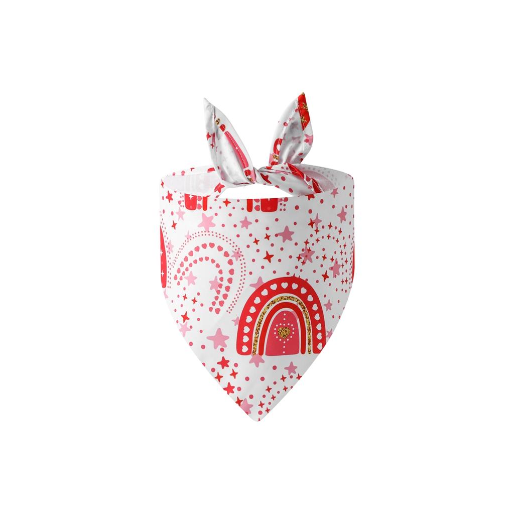 Valentine's Day Pet Heart Bandana - Adorable Dog Scarf Pet Accessory For Festive & Daily Styling