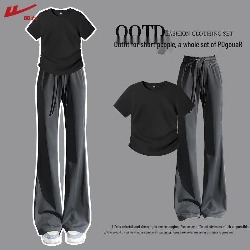 

Warrior Women s Summer Short Sleeve & Long Pants Casual Set S