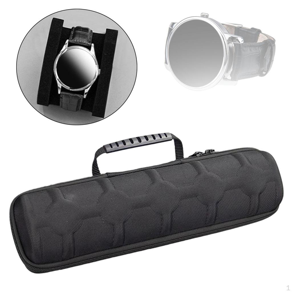 Watch Travel Case Watches Box Organizer Display EVA Hard Dividers 5 Slots Storage for
