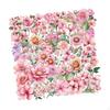 50 Pieces Transparent Flower Stickers Waterproof Scrapbook Supplies Journaling Self for DIY