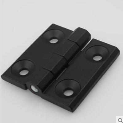 Zinklegierung Rechteckiges Metall Aluminium Klappscharnier Aluminiumscharniere 40x40 50x50 60x60 Schwarze Scharniere für elektrische Schrankbeschläge