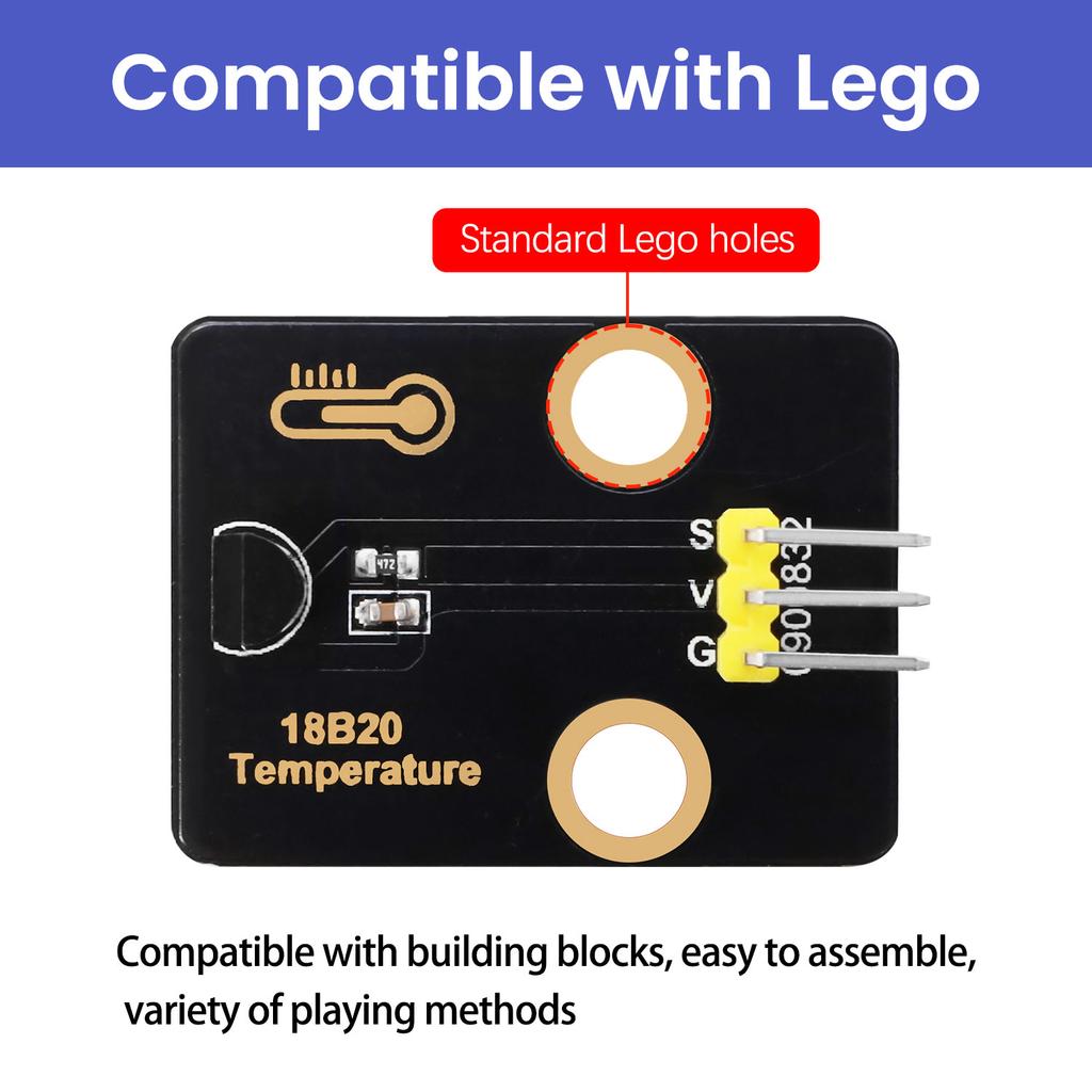 NEW LM35 Temperature Sensor /18B20 Temperature Sensor for Arduino Projects Temperature Detection Compatible With Lego Blocks