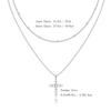 18K Gold Vacuum-Plated Double-Layer Stainless Steel Choker with Zircon Cross for Women