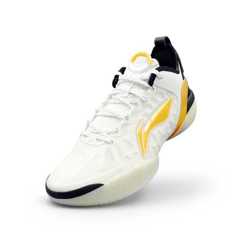 Li Ning Yushuai 19V2 Cushioning Abrasion Resistant Lightweight Low top Basketball Shoes Men's White Black ABAV049-9