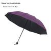Umbrella Sunny And Rainy Automatic With Printed Logo Black Plastic Spf Sunscreen Threefolding Design